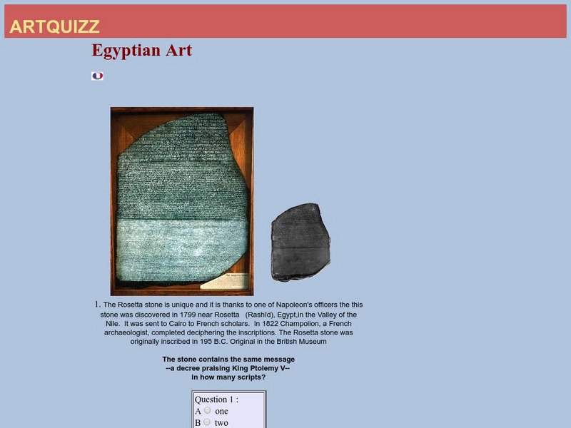 Art Quizz: Egyptian Art Unknown Type Art Quizz: Egyptian Art Unknown Type