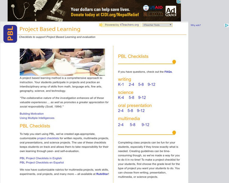 Altec: Project Based Learning Checklist Professional Doc Altec: Project Based Learning Checklist Professional Doc