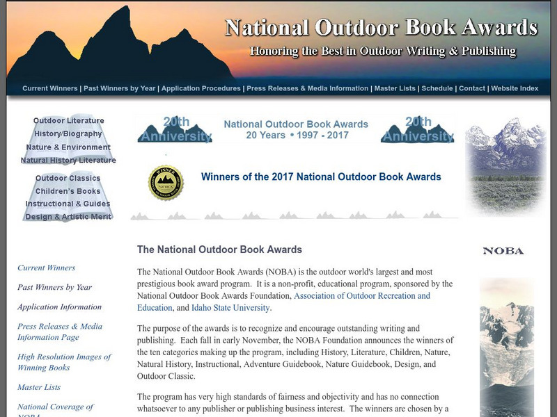 National Outdoor Book Awards Website