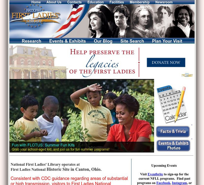National First Ladies' Library Website National First Ladies' Library Website