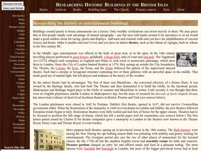 Researching Historic Buildings in the British Isles Website Researching Historic Buildings in the British Isles Website