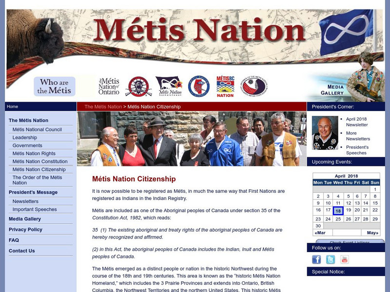 Metis National Council: Citizenship Website Metis National Council: Citizenship Website