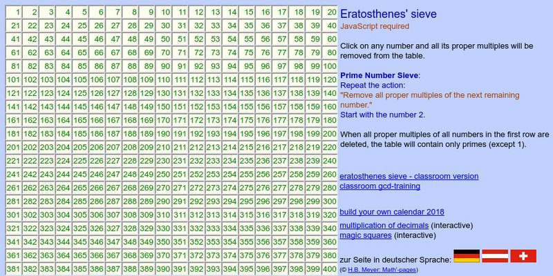 Eratosthenes' Prime Number Sieve Activity Eratosthenes' Prime Number Sieve Activity