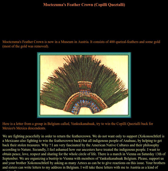 Moctezuma's Feather Crown Graphic Moctezuma's Feather Crown Graphic