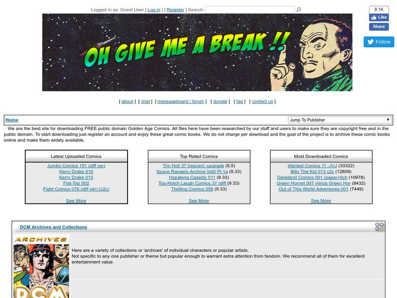Digital Comic Museum: Comics Graphic