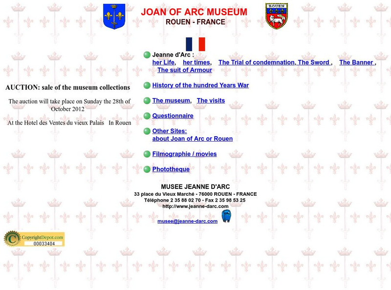 Joan of Arc Museum Roues, France Activity