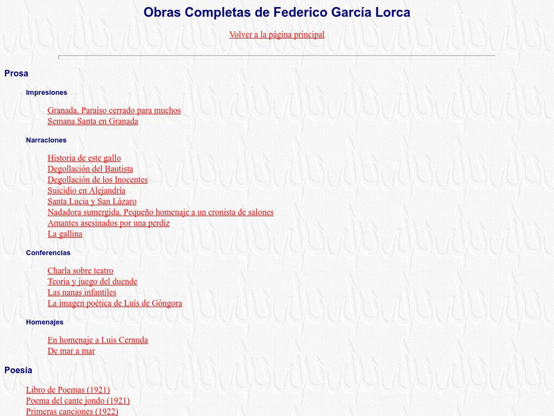 Obras Completas De Federico Garcia Lorca Activity Obras Completas De Federico Garcia Lorca Activity