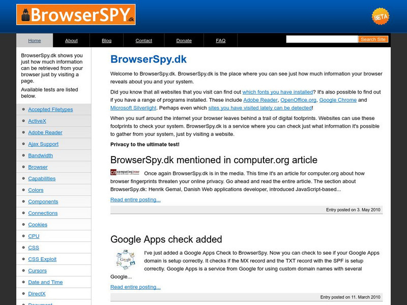 Gemal: Browser Spy Website Gemal: Browser Spy Website