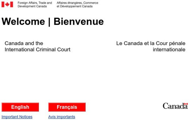 Canada and the International Criminal Court Website Canada and the International Criminal Court Website
