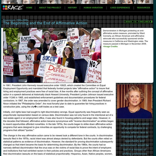 Race in the Usa: The Beginning and the End of Affirmative Action Website Race in the Usa: The Beginning and the End of Affirmative Action Website