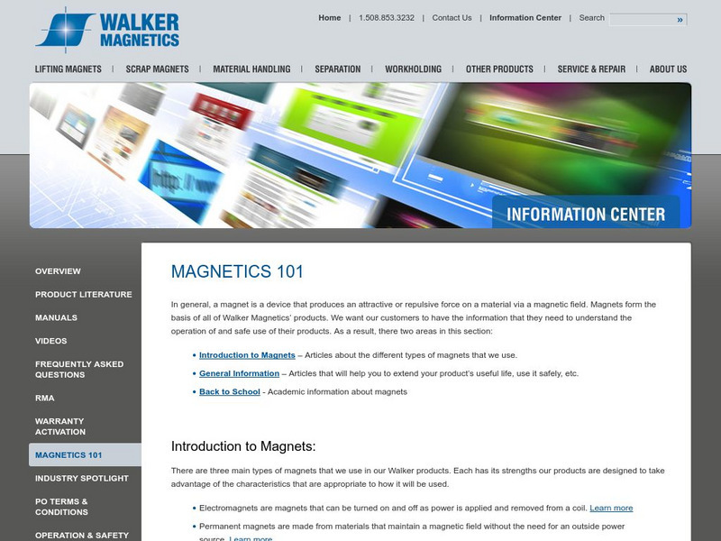 Magnet Lab: Magnetics 101 Website