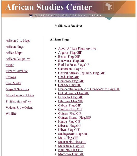 African Studies Center: African Flags Graphic