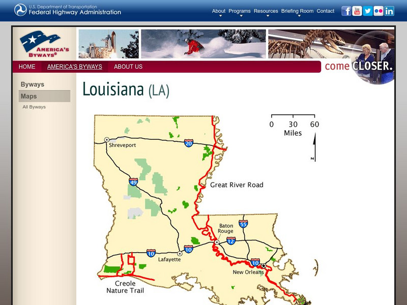 Federal Highway Administration: Louisiana's Scenic Byways Graphic Federal Highway Administration: Louisiana's Scenic Byways Graphic