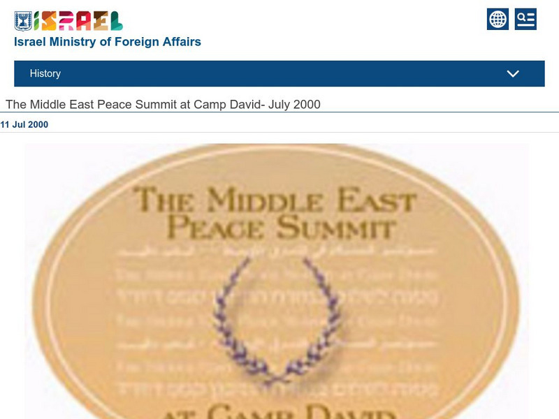 Israel Ministry of Foreign Affairs:mid East Peace Summit Website Israel Ministry of Foreign Affairs:mid East Peace Summit Website