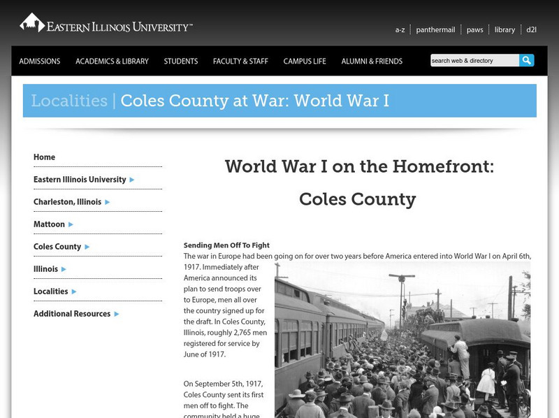 Coles County History: World War I on the Homefront of Coles County Website Coles County History: World War I on the Homefront of Coles County Website