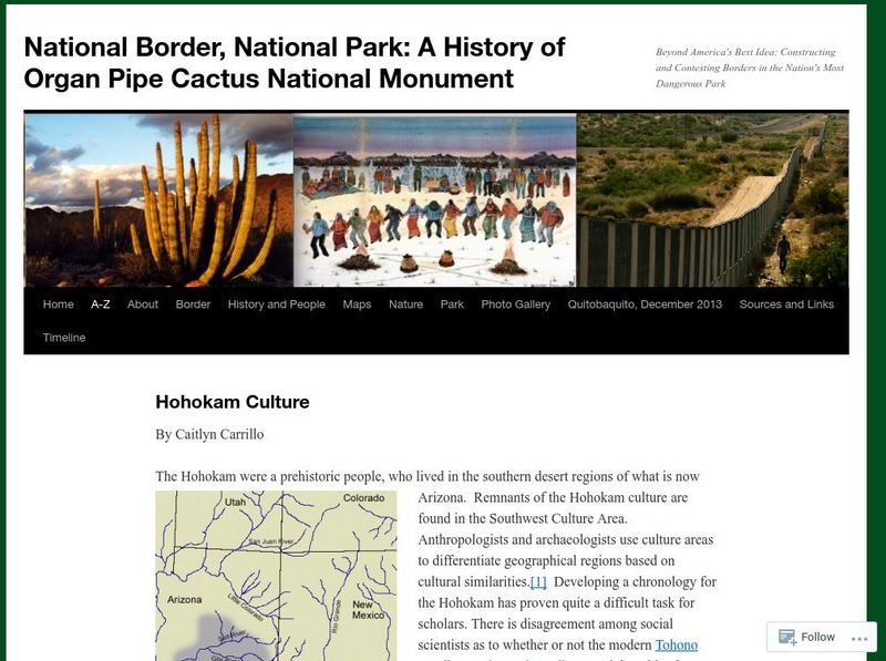 Organ Pipe History: Hohokam Culture Website Organ Pipe History: Hohokam Culture Website