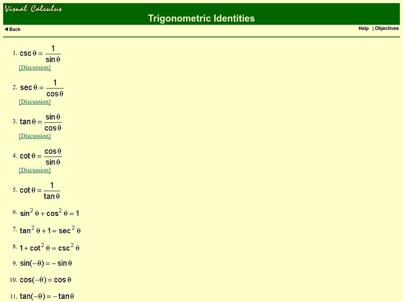 Math Archives: Visual Calculus: 47 Trig Identities! Unknown Type Math Archives: Visual Calculus: 47 Trig Identities! Unknown Type