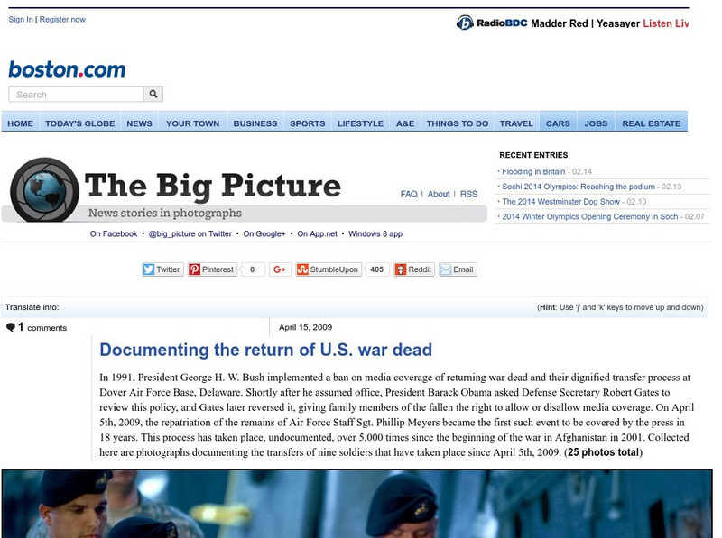 Boston Globe: Documenting the Return of u.s. War Dead Graphic Boston Globe: Documenting the Return of u.s. War Dead Graphic