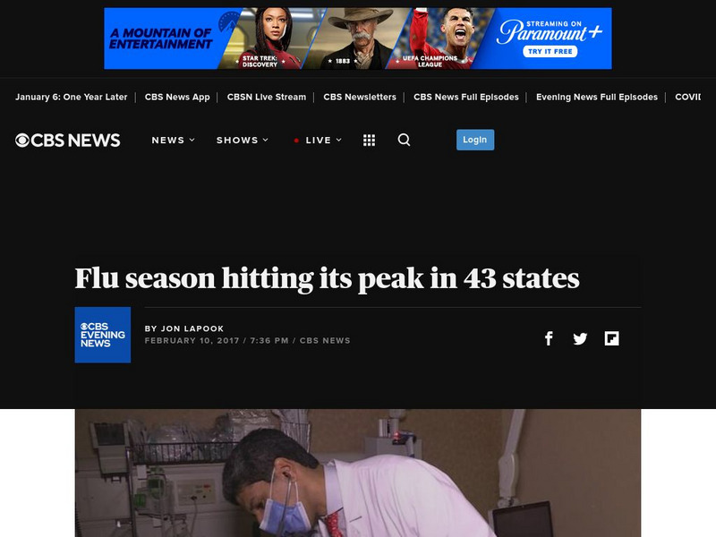 Cbs News: Flu Season Hitting Its Peak in 43 States Instructional Video