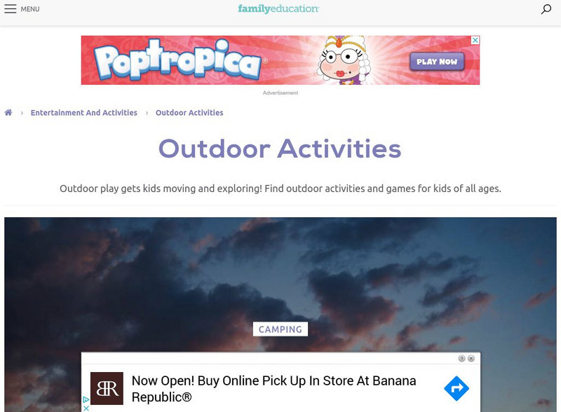 Family Education: Outdoor Activities Article Family Education: Outdoor Activities Article