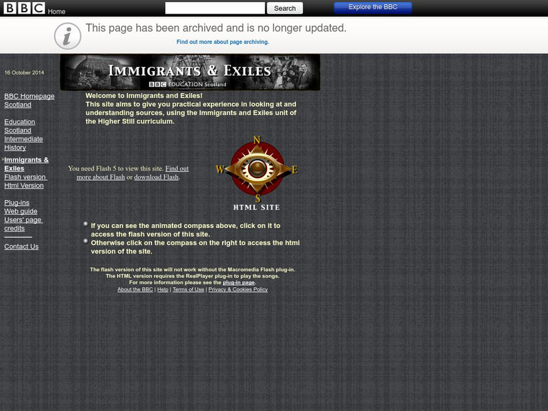 Bbc: Immigrants and Exiles Website Bbc: Immigrants and Exiles Website