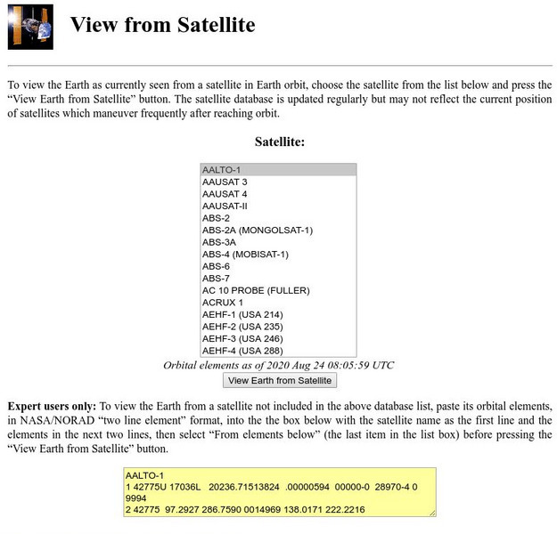 John Walker: View From Satellite Website John Walker: View From Satellite Website
