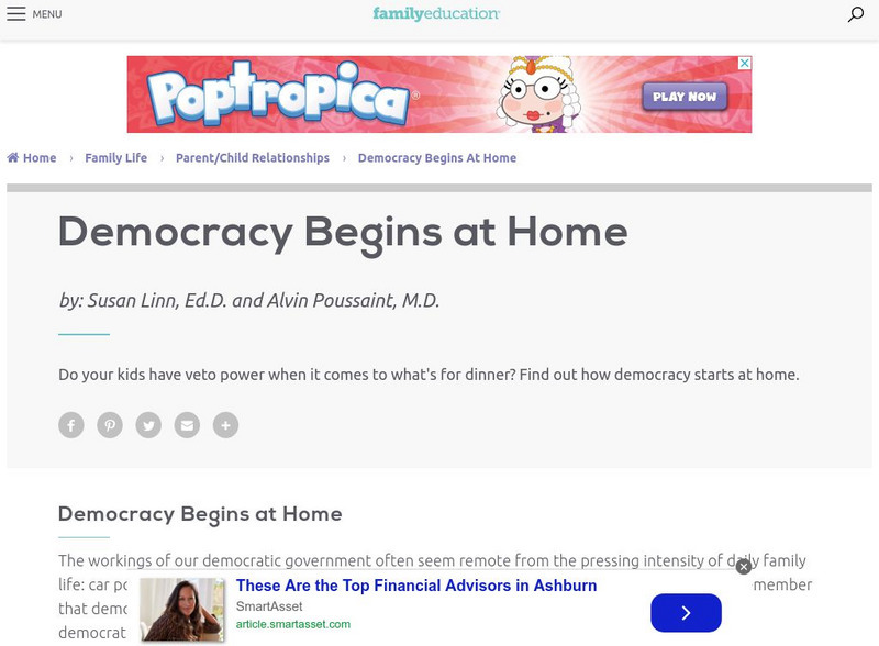 Family Education: Democracy Begins at Home Article Family Education: Democracy Begins at Home Article