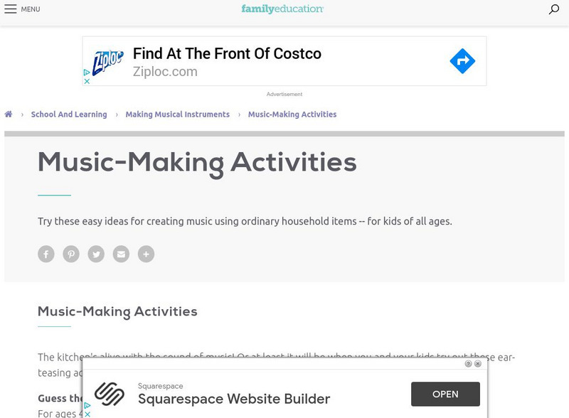 Family Education: Music Making Activities Article Family Education: Music Making Activities Article