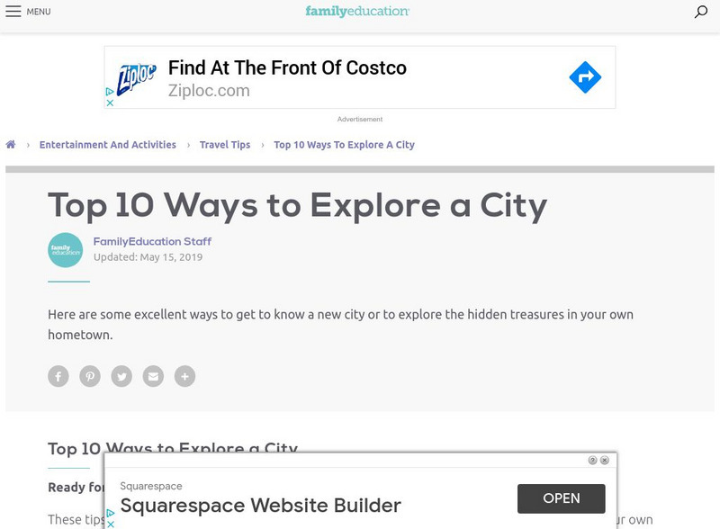 Family Education: Top Ten Ways to Explore a City Article Family Education: Top Ten Ways to Explore a City Article
