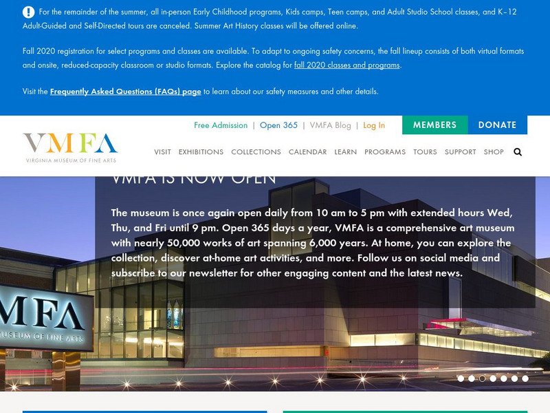 Virginia Museum of Fine Arts Website
