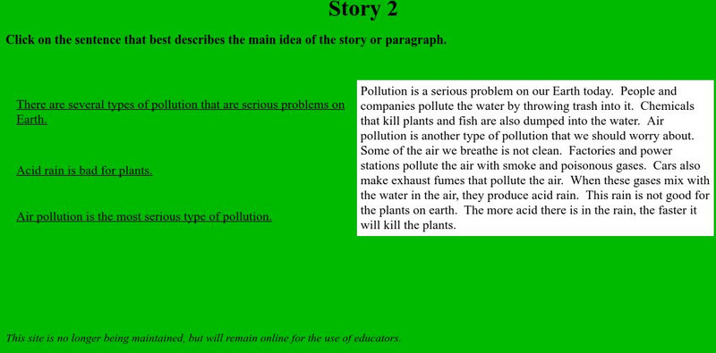 University of Houston: Atlantis: Main Idea Story 2 Unknown Type