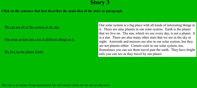 University of Houston: Atlantis: Main Idea Story 3 Unknown Type University of Houston: Atlantis: Main Idea Story 3 Unknown Type