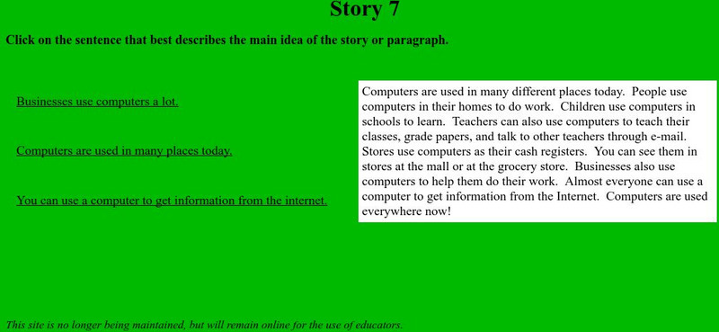 University of Houston: Atlantis: Main Idea Story 7 Unknown Type University of Houston: Atlantis: Main Idea Story 7 Unknown Type