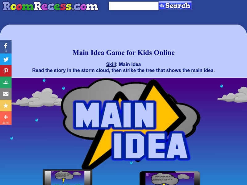 Room Recess: Main Idea Storm Cloud Interactive Room Recess: Main Idea Storm Cloud Interactive
