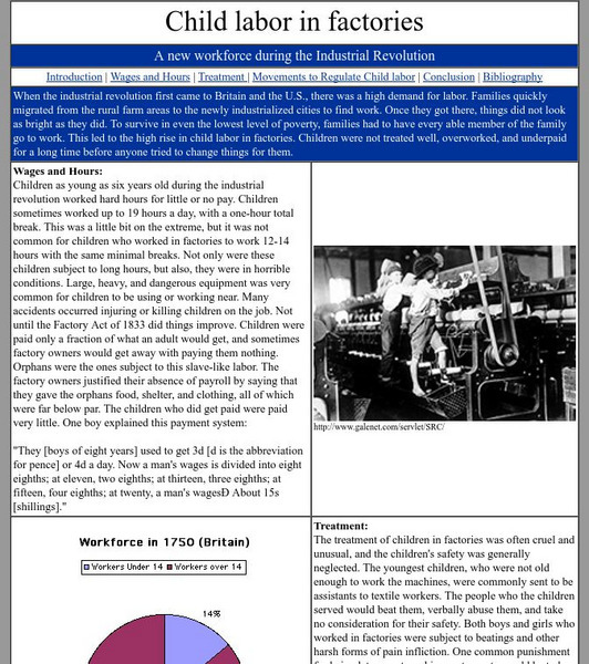 Needham h.s.: Child Labor in Factories Website