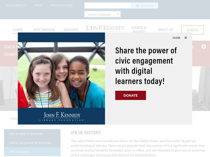Jfk Library: Jfk in History Website Jfk Library: Jfk in History Website
