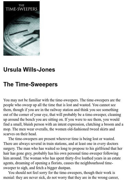 East of the Web: Ursula Wills Jones: The Time Sweepers Primary East of the Web: Ursula Wills Jones: The Time Sweepers Primary