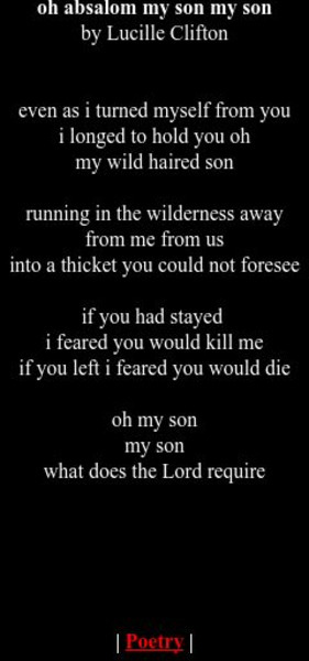 Angelfire.com: "Oh Absalom My Son My Son" Website