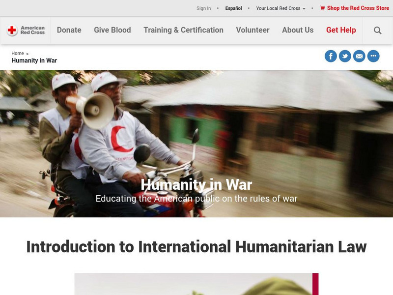 American Red Cross: Exploring Humanitarian Law: Guide for Teachers Website American Red Cross: Exploring Humanitarian Law: Guide for Teachers Website