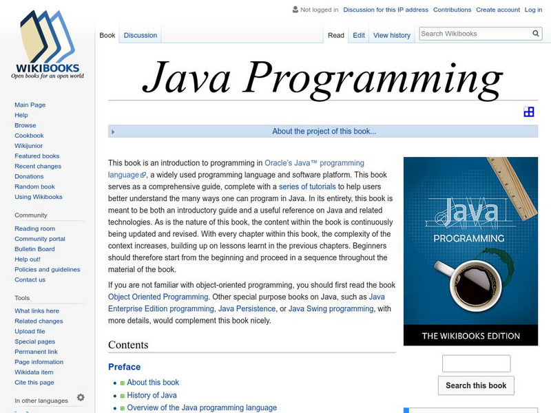 Wikibooks: Java Programming Website