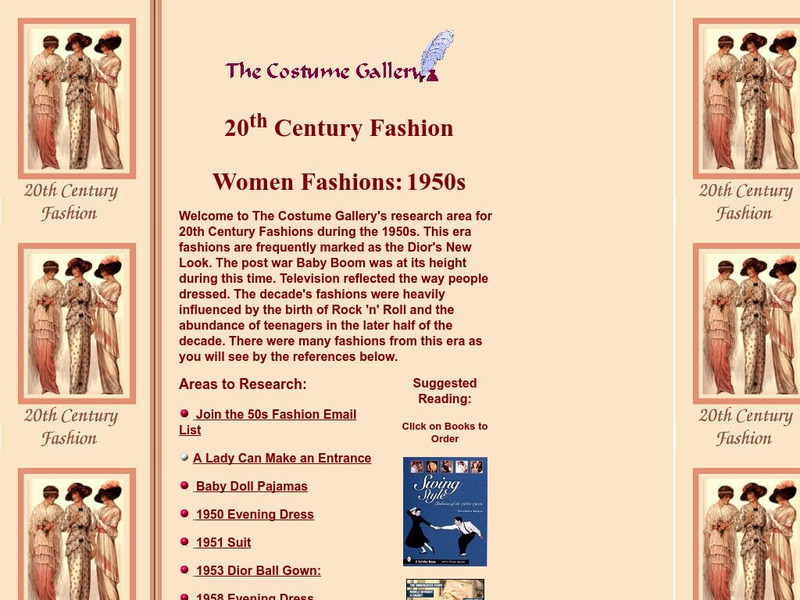 Costume Gallery: 20th Century Fashion: Women Fashions: 1950s Website