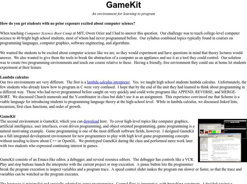 Brown University: Game Kit Article Brown University: Game Kit Article