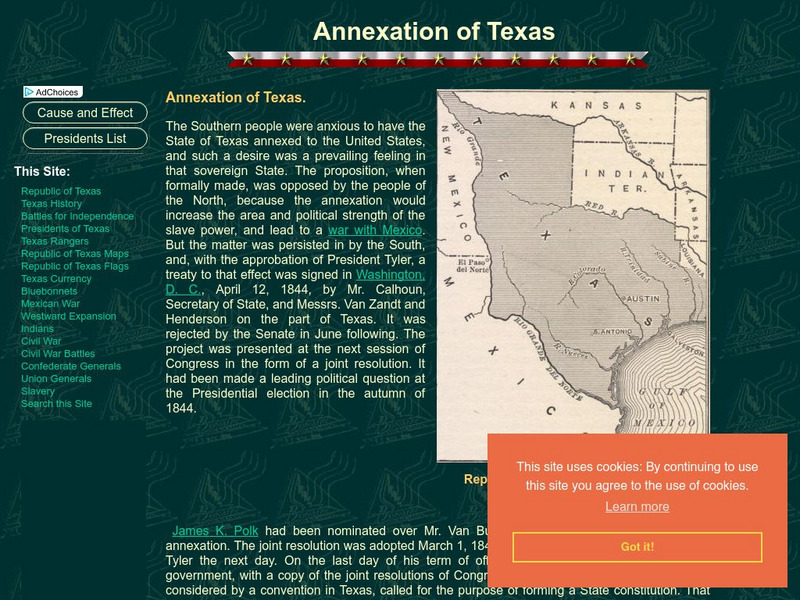 Son of the South: Annexation of Texas Article Son of the South: Annexation of Texas Article