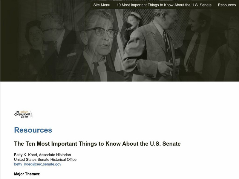 Dirksen Center: The Ten Most Important Things to Know About the u.s. Website Dirksen Center: The Ten Most Important Things to Know About the u.s. Website