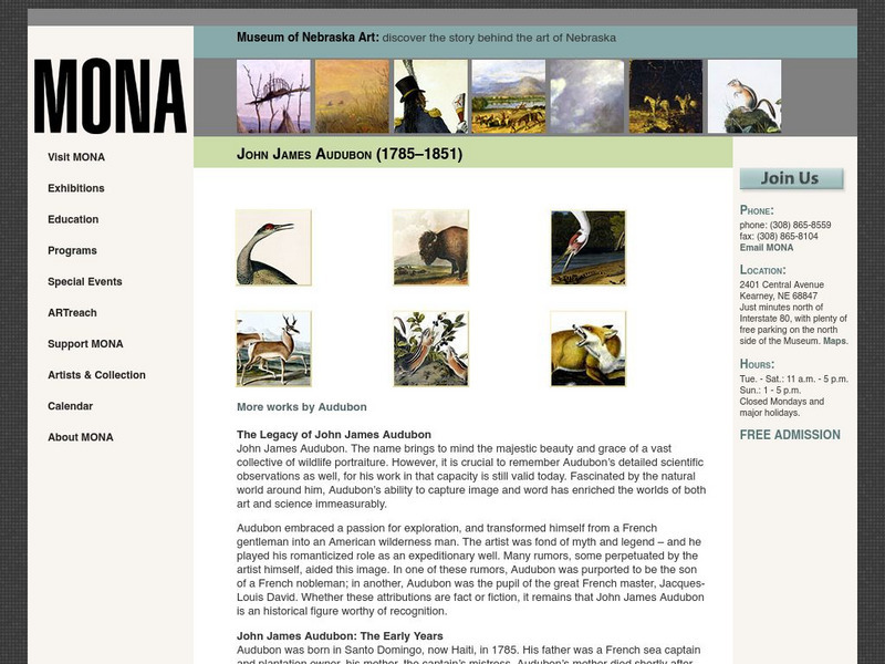 University of Nebraska: Audubon Handout University of Nebraska: Audubon Handout