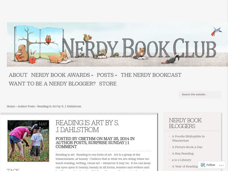 Nerdy Book Club: Reading Is Art, by S. J. Dahlstrom Website Nerdy Book Club: Reading Is Art, by S. J. Dahlstrom Website