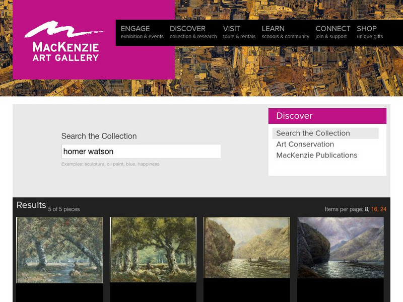 Mac Kenzie Art Gallery: Homer Watson Graphic Mac Kenzie Art Gallery: Homer Watson Graphic