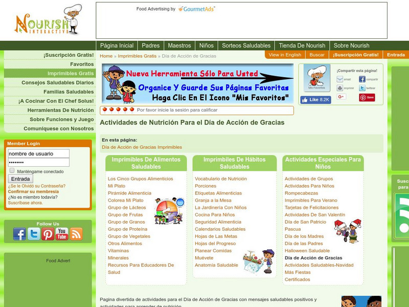 Nourish Interactive: Actividades De Nutricion Para El Dia De Accion De Gracias Website Nourish Interactive: Actividades De Nutricion Para El Dia De Accion De Gracias Website