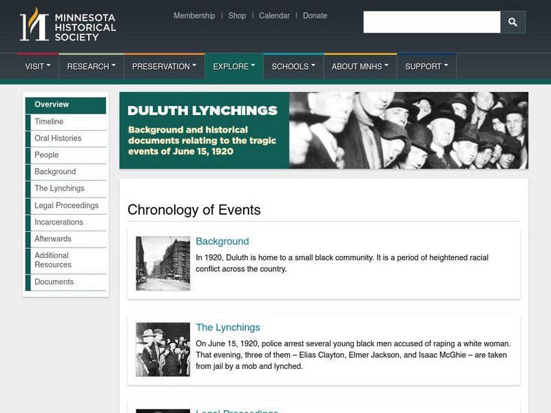Duluth Lynchings Online Resource Activity