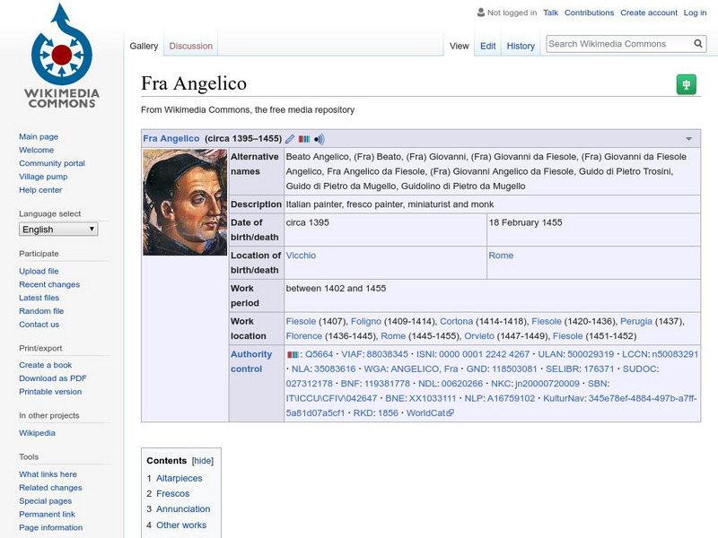 Wikimedia Commons: Fra Angelico Handout